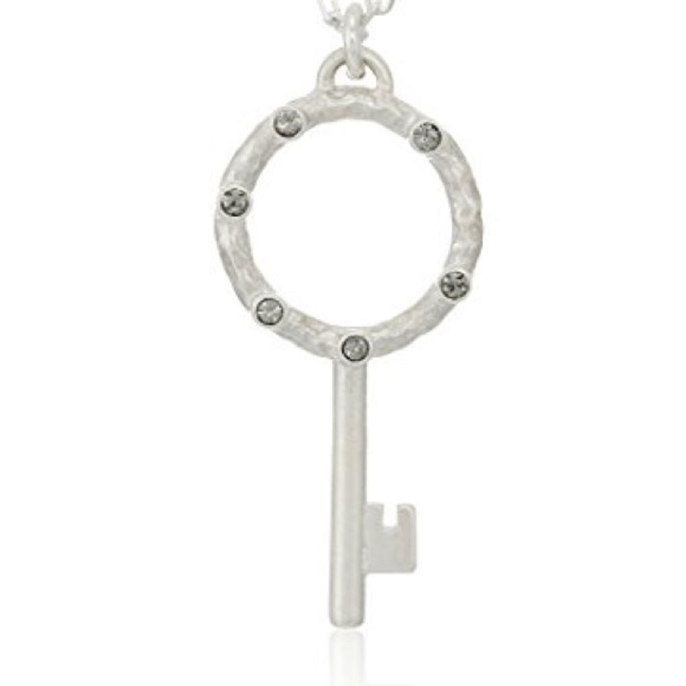 dogeared // swarovski crystal silver key necklace - Picture 4 of 6
